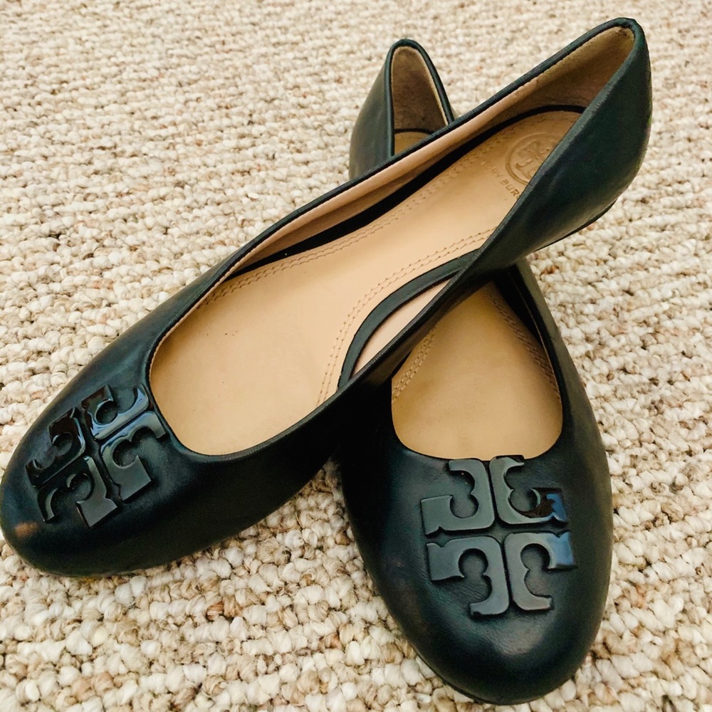 Tory Burch LOWELL 2 BALLET FLAT / Black / SIZE 7.5